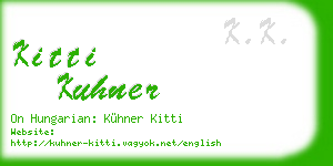 kitti kuhner business card